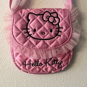 Hello Kitty Pink Quilted Ruffle Shoulder Bag for Kids